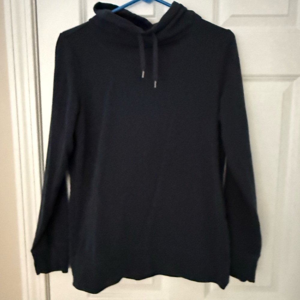 L.L. Bean Women's Black Cowl Neck Sweater